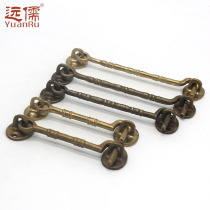  Yuanru copper sculpture Chinese antique hardware Brass door and window wind hook Classical copper live anti-ancient brass window hook YRJ2017