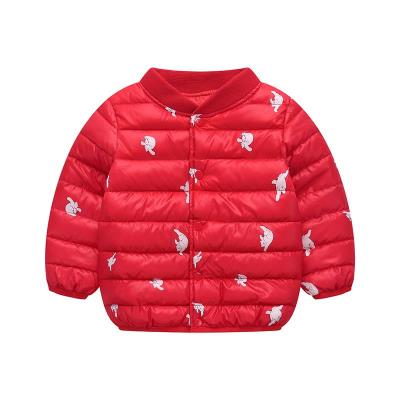 Baby light down cotton-padded jacket baby hat coat 6-12 months old male baby cotton-padded jacket female treasure 0-1-2-3 years old