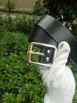 Mens middle-aged 100 lap fashion leather strap handmade 925 silver buckle head UK imported horse remannins Leather Bull Leather