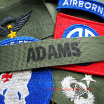 US Imports Original Products Vietnam War Green Cotton Oil Print Black Character M65TCU Chest Strip Name ADAM ADAMS