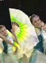 5th Dance Competition Jasmine Flower Dance Performance Fan Transition Fan fan Practicing Utiliti fan show props