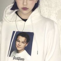  funckfasss small plum simple hooded sweater men and women of the same style