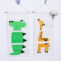 zakka animal hanging bag cashier bag wall style storage hanging bag cotton linen fabric trig hanging bag with childrens tent