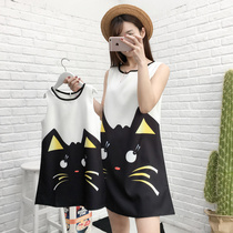 Parent-child wear 2022 new mother and daughter wear sleeveless dress fashion summer vest skirt girl baby princess skirt trend