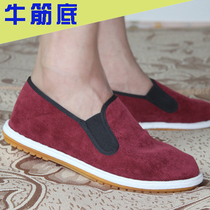 Youth spring and autumn Xishan cloth shoes tendon sole wear-resistant old Beijing cloth shoes flat heel breathable casual cloth shoes lazy shoes men
