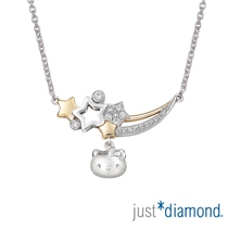 Hello Kitty Blazing Starry Sky Series 18K Gold Diamond Necklace