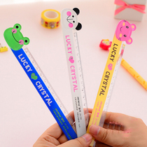 Korean stationery cute student ruler cute cat bear frog animal shape ruler 15cm ruler 10g