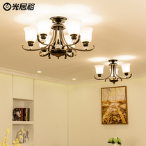  Lighting Living room American country pastoral wrought iron modern simple bedroom dining room light Creative Nordic living room ceiling light