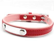 Customized lettering pet collar real dog tag anti-missing small dog cat collar dog Teddy collar