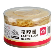Deli 3213 latex ring rubber band office finance with strong firmness 1 tube
