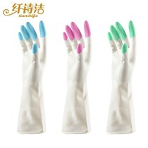 Skin care household gloves Summer thin rubber latex rubber clean and hygienic kitchen laundry bowl durable and waterproof