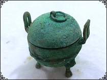 Exquisite bronze bronze ware container 7 bronze paste old road
