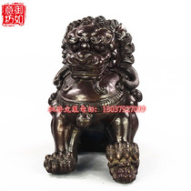 Special Price Clearance Warehouse Pure Copper Lion Hotel Hall Swing Piece Bronze Lions Leadership Office Furnishing Chinese Soft Decorations