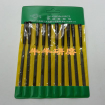 Shjin file knife plastic handle plastic file 3 * 140mm 10 flat steel file