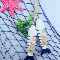 Mediterranean Marine style wooden fish bone home decoration wall hanging shooting props background wall hanging