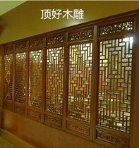 Dongyang wood carving antique doors and windows wooden window partition screen porch decorative aisle ceiling wooden flower window