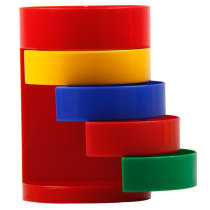 Multi-layer color plastic round pen holder G1044 Brown pen holder office supplies multifunctional pen holder