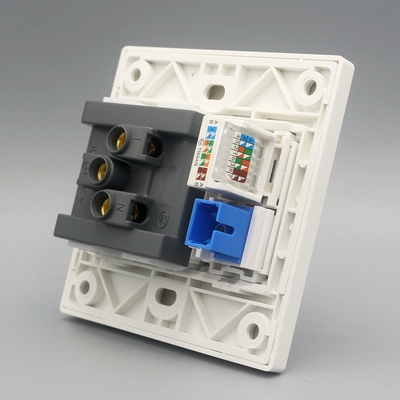 Power computer fiber optic socket 86 type five-hole power supply with network broadband information panel two or three plug network cable wall plug