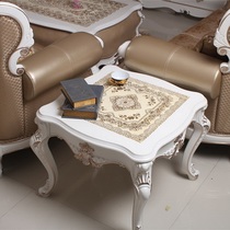 Zhiyou coffee table cloth PVC waterproof European-style coffee table tablecloth Coffee table mat Square mat Bedside table TV cabinet cover towel