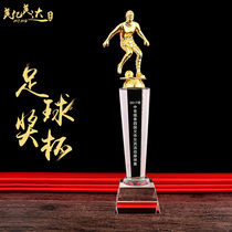 0154 Oscars Little Golden Man Basketball Metal Authorization Card Custom Football Crystal Trophy Making a medal