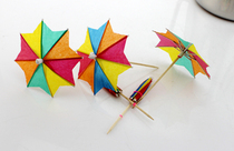 Octagonal Umbrella Shot Fruit Fork Cake Signs Cocktail Dessert Ice Cream 50 Bags