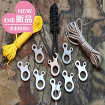 Factory direct 3-hole quick knot buckle umbrella rope buckle tent connecting buckle CNC CNC stainless steel EDC equipment