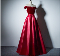 Toast to the bride 2022 new line of shoulder evening gown with a long banquet wedding to host a choral gown.