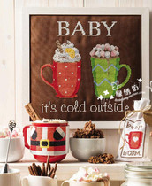 Cross stitch kit French DMC embroidery baby it is cold outside baby it is cold