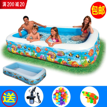 3 05 meters kindergarten thickened rectangular inflatable swimming pool intex export large childrens adult paddling pool