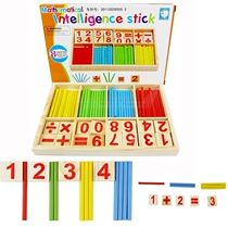 Wooden arithmetic teaching aids learning early education puzzle digital game box arithmetic digital stick creative kindergarten gift