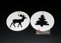 High-grade enhanced porcelain fancy coffee cloth pattern powder cake powder mold cake chocolate powder cloth powder pattern Christmas graphics