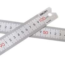 Powerful deli 8460 steel ruler 1 meter scale long ruler 100cm steel ruler measurement drawing ruler stainless steel 2
