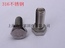 316 stainless steel hexagon screw A4-70 stainless steel hexagon screw M20