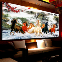 Mona Lisa 5D Diamond Draw Eight Jun Tuan Full Diamond Cross embroidered horse to successful new living room diamond embroidery