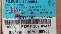Philips CBB FILM capacitor 0 047J K 473J K 100V P5MM