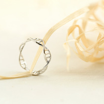 Twisted ring female day Korean hipster student index finger ring s925 sterling silver Korean fashion jewelry fresh personality