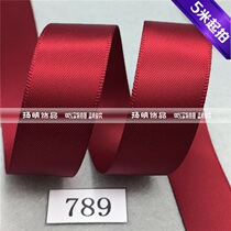 1 rice Price: wine red quality double-sided smooth ribbon ribbon ribbon 789#DIY packaging baking wedding