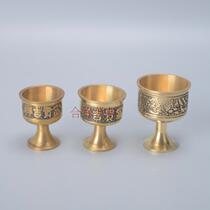Buddhist supplies Buddhist supplies copper teacups water cups holy water cups copper glasses big money treasure bronze cups