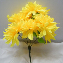 New Longevity Chrysanthemum simulation Flower Qingming Chrysanthemum Flowers for Flowers Worship on Tomb 7 Heads Yellow Chrysanthemum