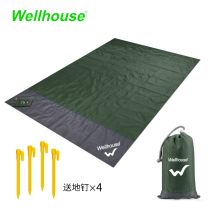 Outdoor spring outing beach mat moisture-proof mat picnic mat cloth camping waterproof portable folding outing lawn mat