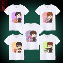 LOL Hero Perimeter EDG Team Member Cartoon Printed T-Shirt Factory Long Uniforms Mens Game Wear Short Sleeves