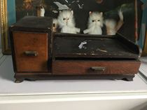  Old wooden box small furniture honest wooden cabinet jewelry cabinet sundries cabinet collection of folk film and television props