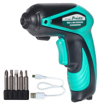Taiwan Baogong Proskit PT-1362U 3 6V lithium battery USB charging electric screwdriver screwdriver set