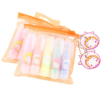 Mini highlighter 5 colors true color highlighter key mark mark mark mark pen color small portable highlighter