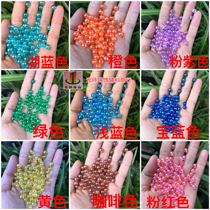 9-color high brightness 6mm8mm color scattered beads DIY round beads color beads Phantom beads woven handbag beads