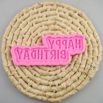 DIY English happy birthday sign handmade chocolate mold turn candy cake decoration mold