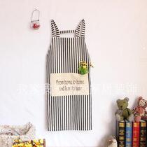 Mediterranean Ocean Wind Blue and White Strips Cotton Printing Starfish Boat Cotton Neck Dust Sleeveless Apron