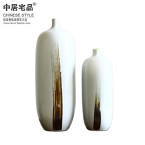 Modern new Chinese ink and wash Zen ceramic jar ornaments soft model room living room porch Vase decoration