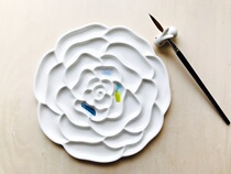 New picture book palette porcelain ceramic rose flower and dream bone porcelain watercolor professional Chinese painting clearance version