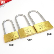 High quality solid long handle thin copper padlock Long handle padlock Long head padlock Extended padlock buckle lock Long beam padlock